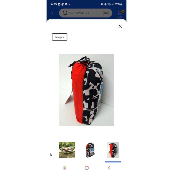 Equip One Person Travel Hammock Lightweight Portable Hammock for One Red Black - Picture 3 of 7